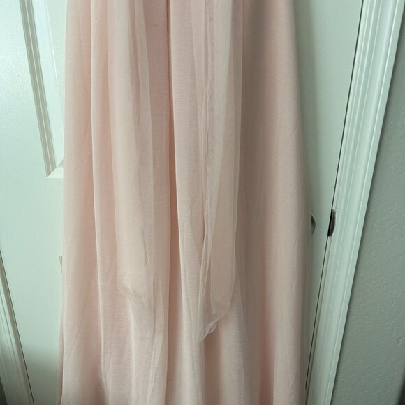 Vera Wang NWT - Blush Chiffon Halter Bridesmaid Dress – Size 8 - Picture 12 of 16